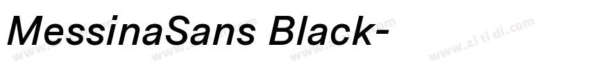 MessinaSans Black字体转换